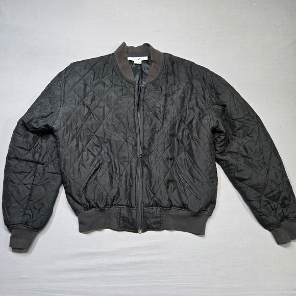 jonathan martin Jackets & Blazers - Vintage‎ 80s Silk Quilted Bomber Jacket Jonathan Martin Womens Medium Retro